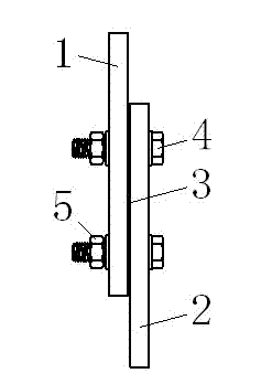 Simple method and connection structure for preventing resistance increase due to contact of copper hard busbar and aluminum hard busbar