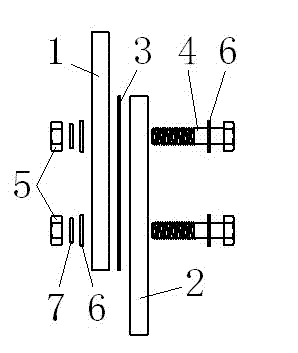 Simple method and connection structure for preventing resistance increase due to contact of copper hard busbar and aluminum hard busbar