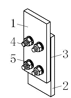 Simple method and connection structure for preventing resistance increase due to contact of copper hard busbar and aluminum hard busbar