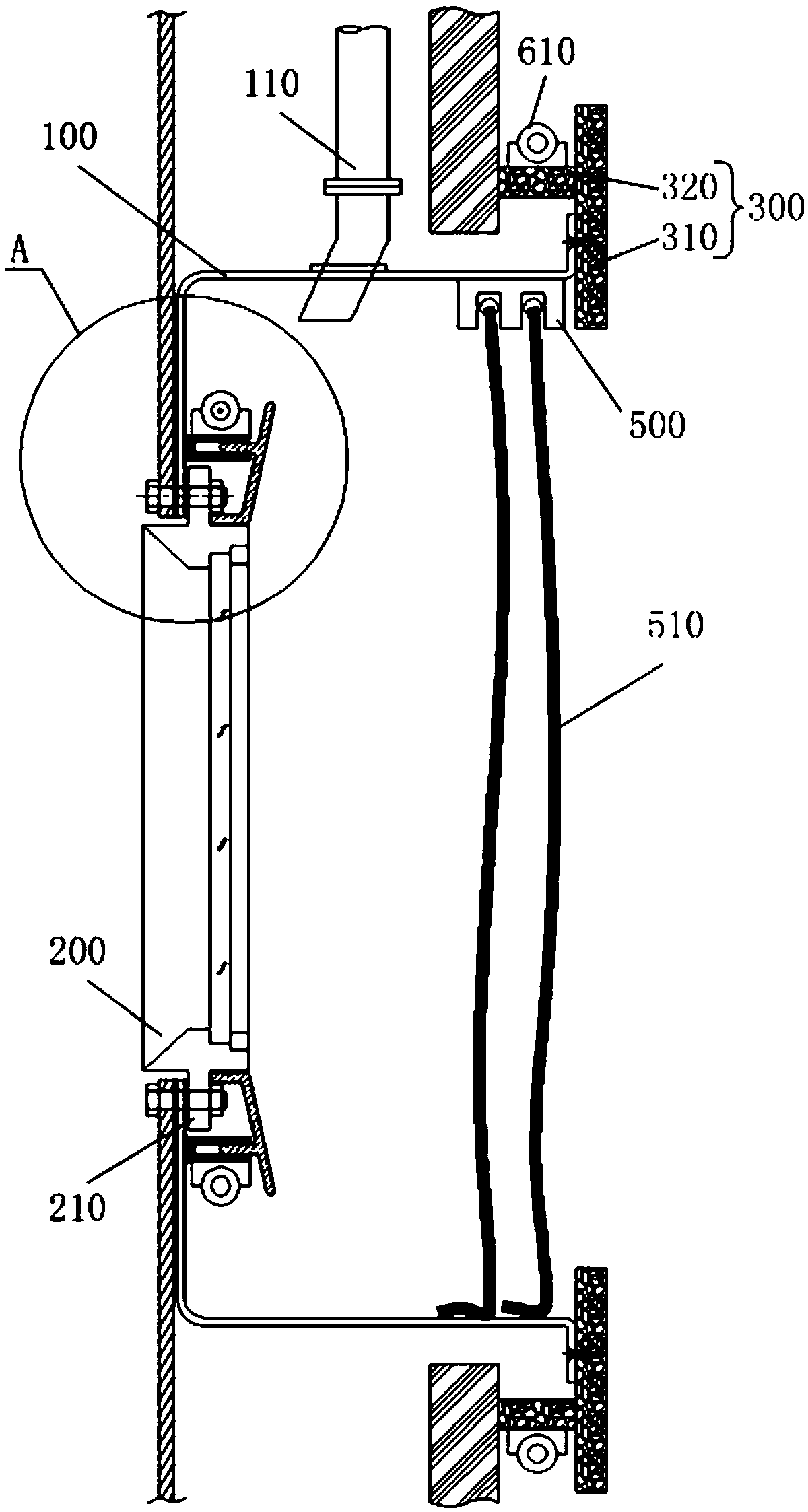 Window frame and drip tray for ship and ship