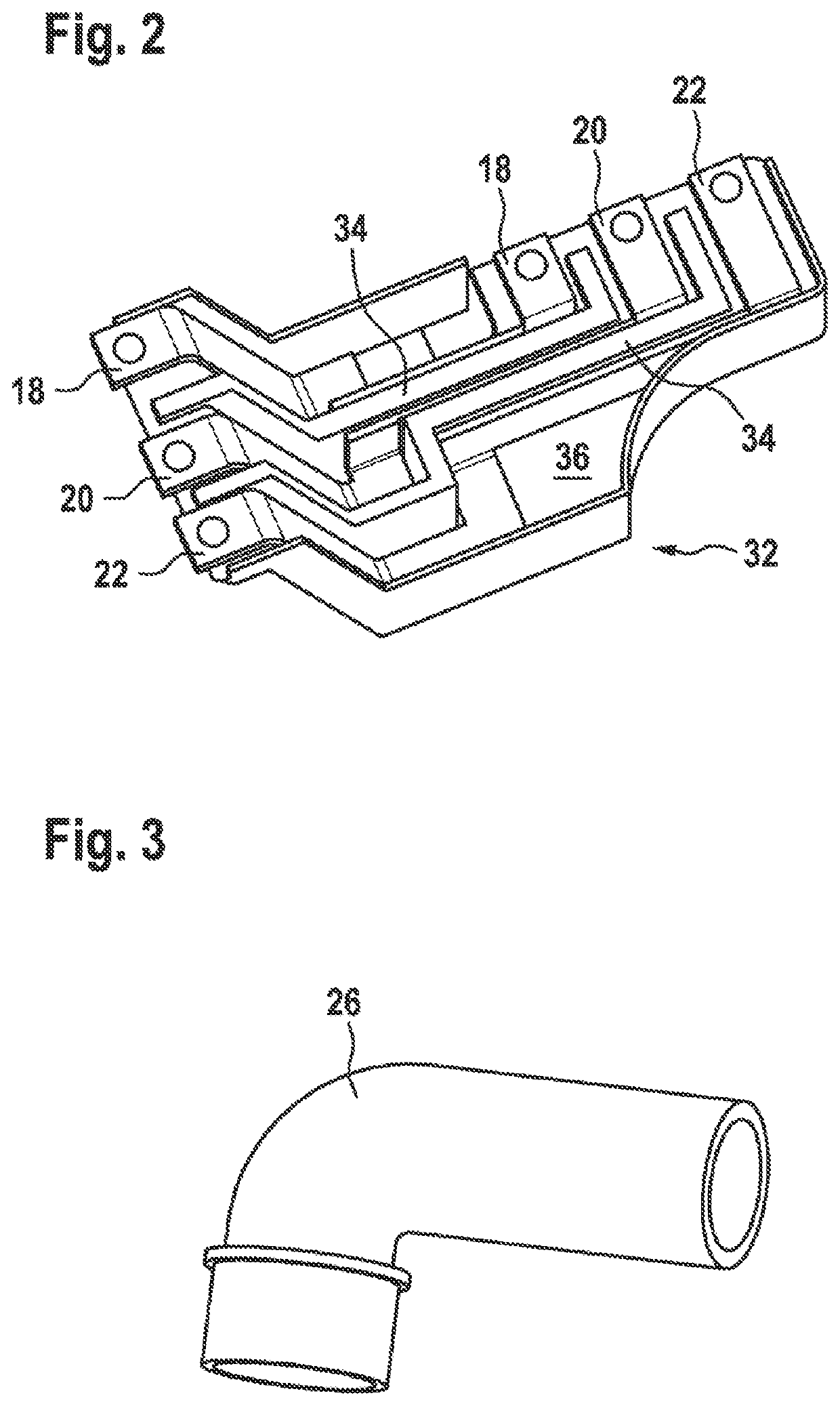 Insulating device with cooling medium line