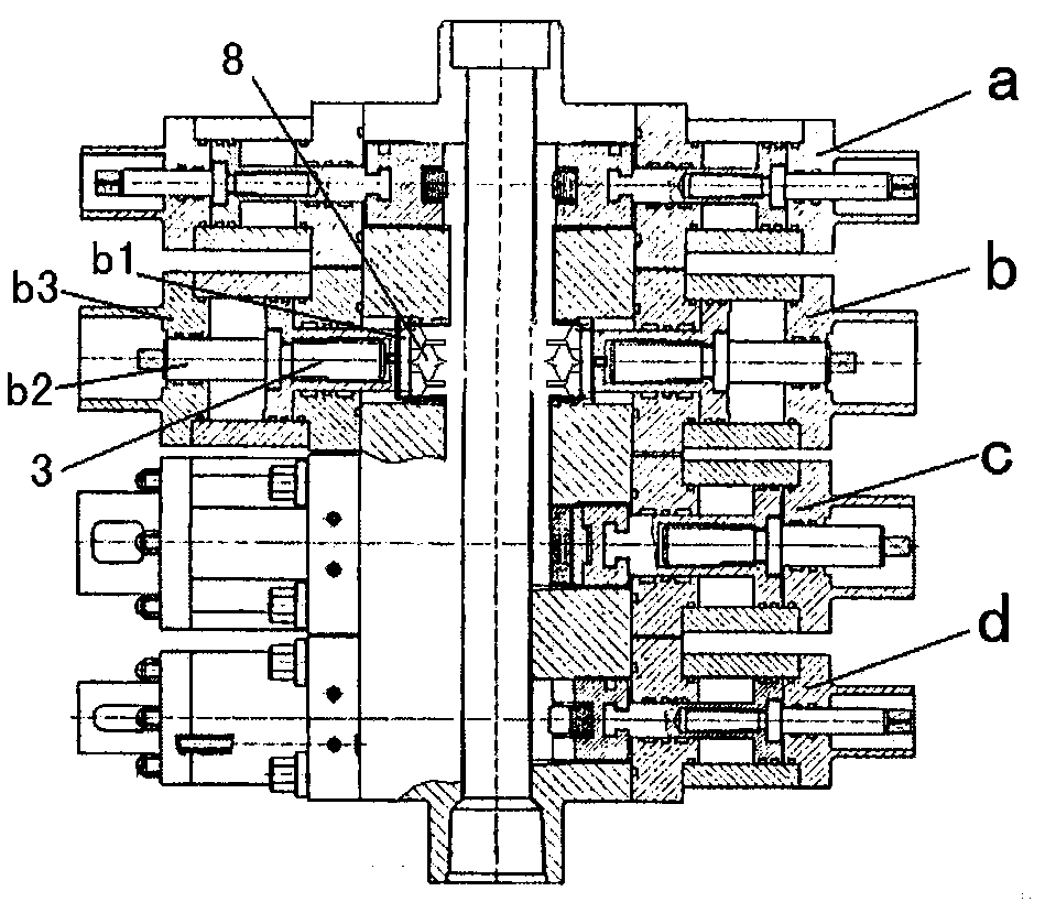 Circular shear device for coiled tubing four-flashboard blowout preventer