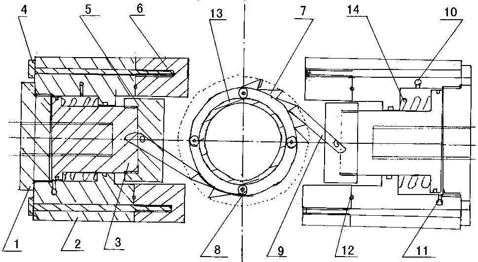 Circular shear device for coiled tubing four-flashboard blowout preventer