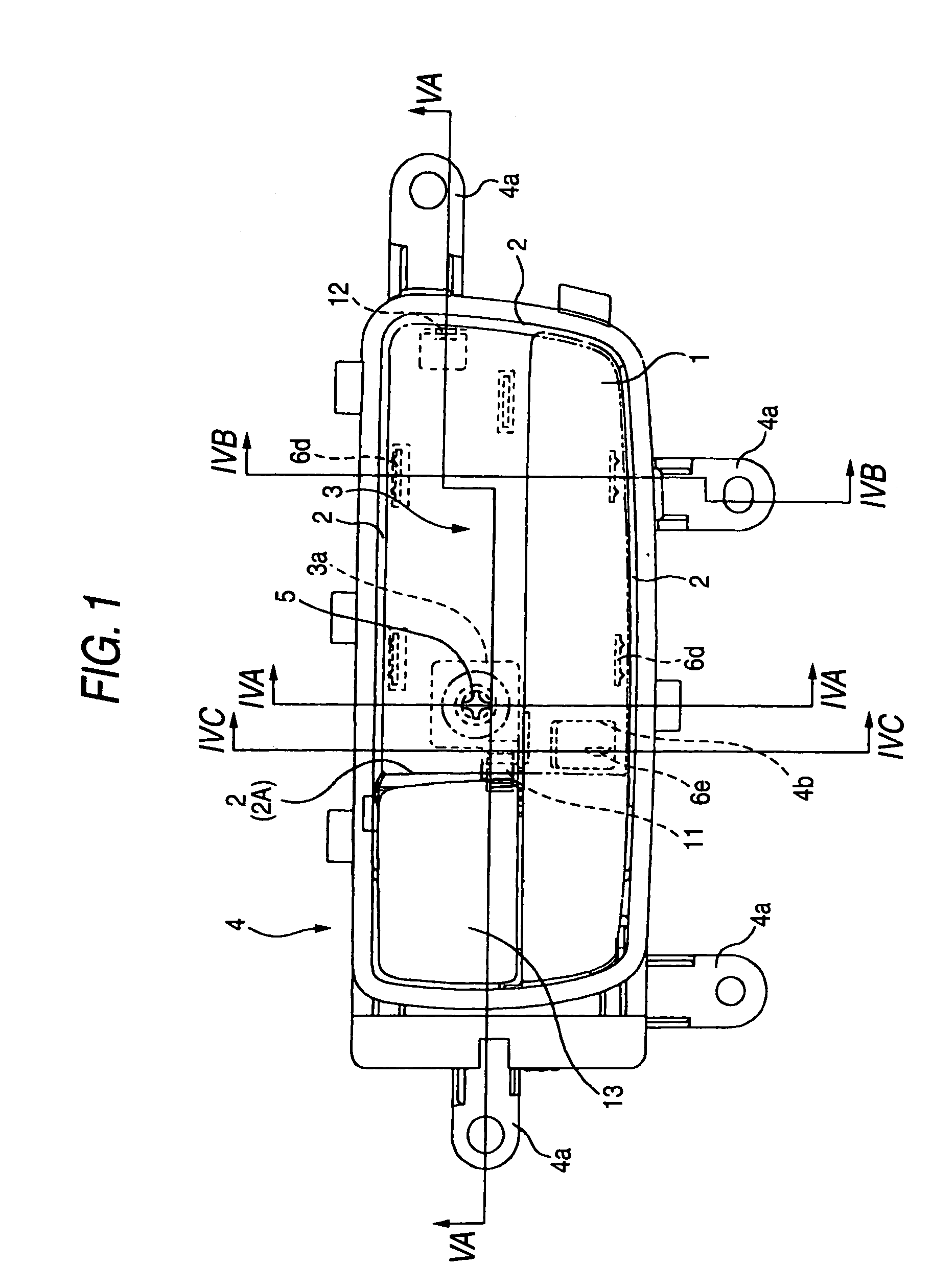 Inside door handle device of automobile