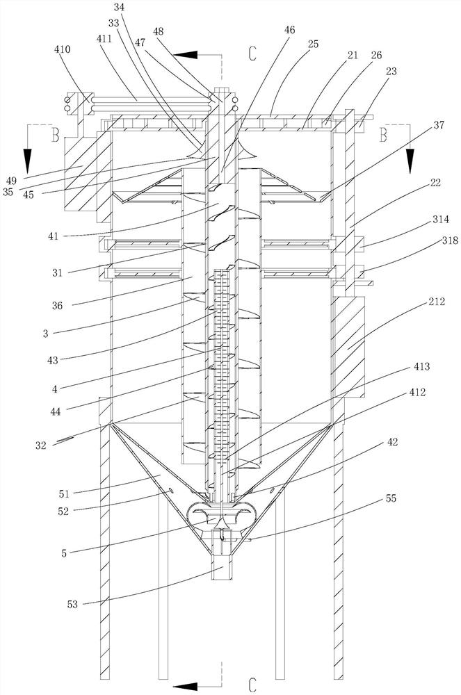 Stirring device for injection molding machine