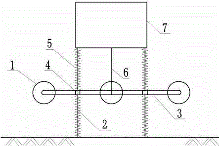 Co-vibrating type vortex-induced vibration power generation device based on multiple vibrators