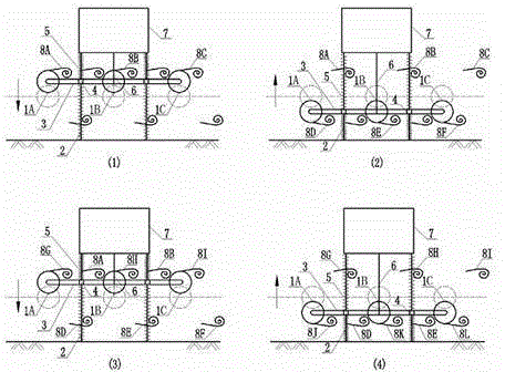 Co-vibrating type vortex-induced vibration power generation device based on multiple vibrators