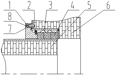 A multi-point pressing high temperature resistant dynamic sealing device