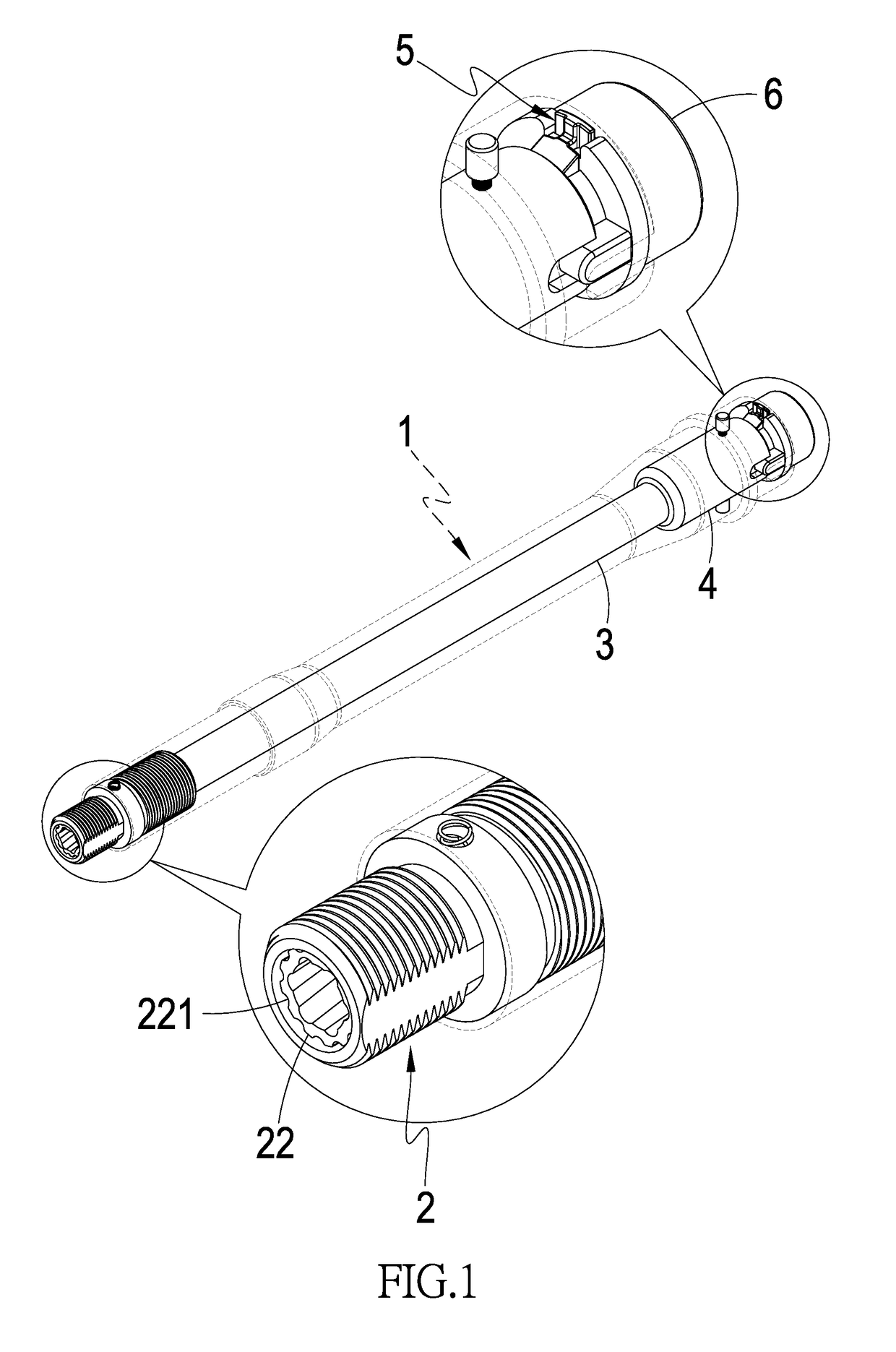 Trajectory adjustment structure of gun