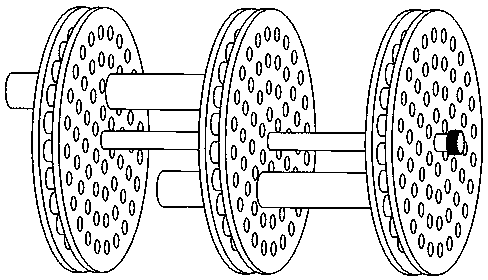 Multilayer-rotation grain-drying fluidized bed