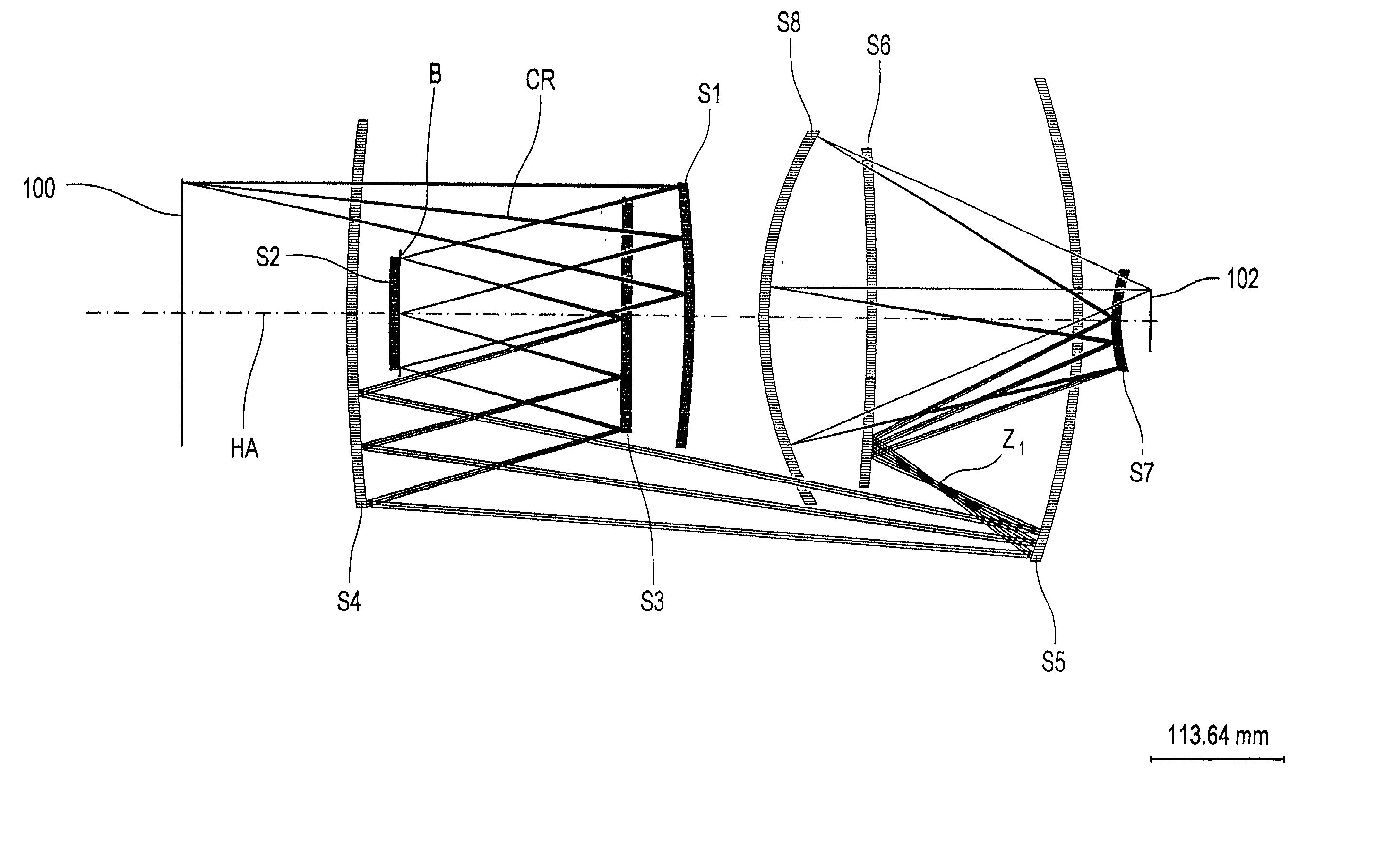 8-Mirror microlithography projection objective