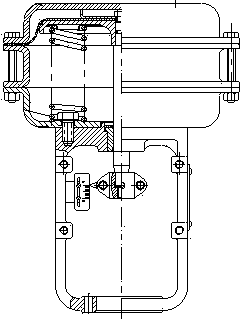 Pneumatic thin film performing mechanism with built-in type anti-rotating device