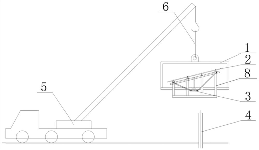 Photovoltaic installation lifting appliance and using method