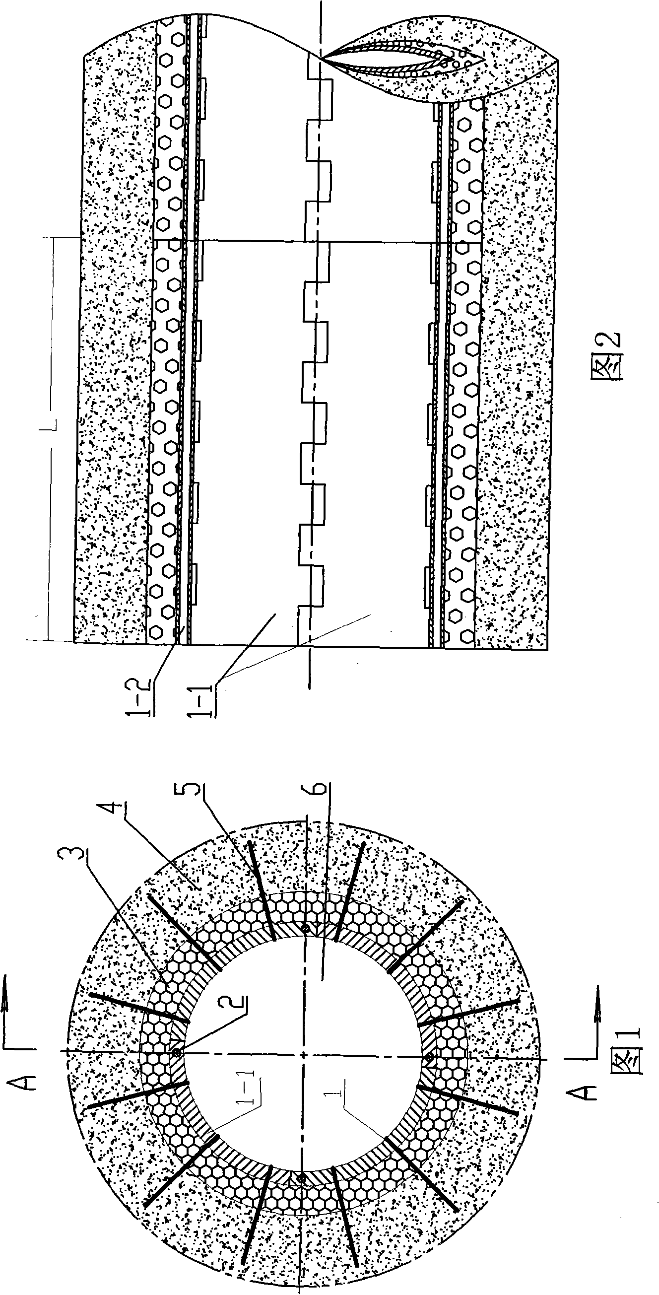 Civil air defense cavity with energy-absorbing water-proof and pressure-proof function