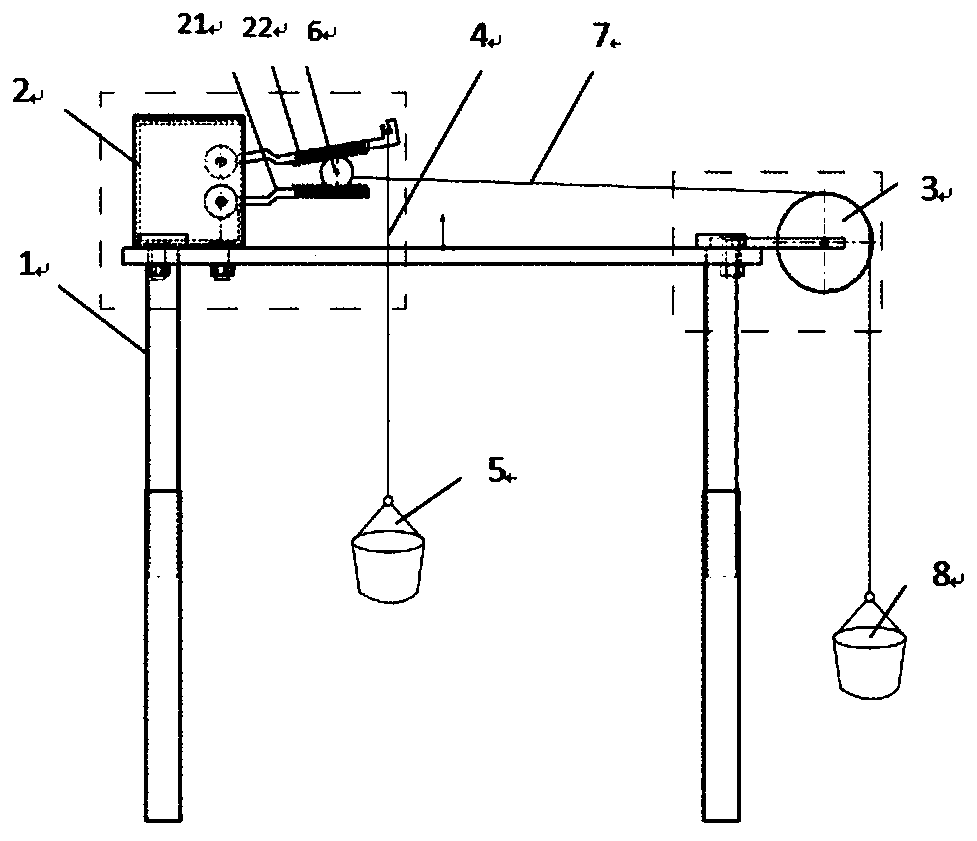 Bionic measuring device for adhesion of insect palate structure