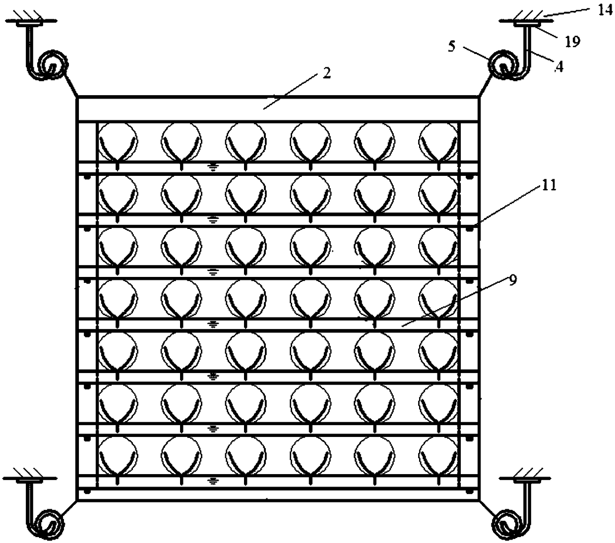 Assembly-type anti-vibration water-saving anti-mosquito plant wall