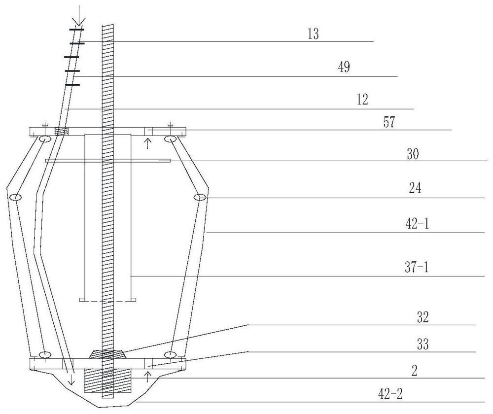 Inner column type umbrella-shaped expanding equipment and expanding method thereof