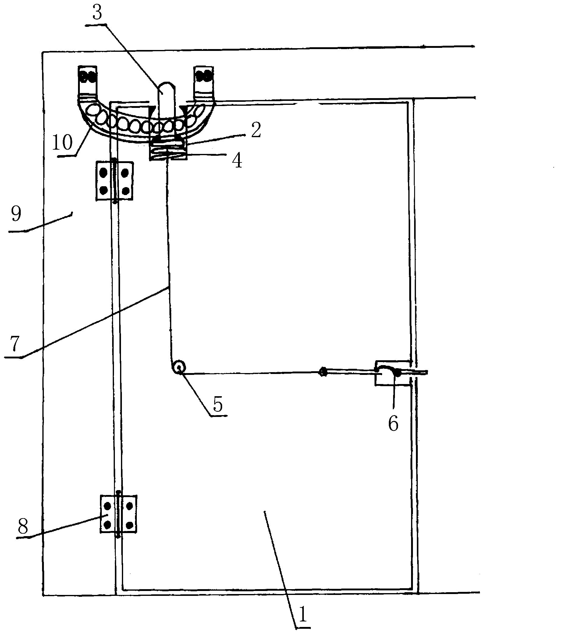 Fixed door capable of being manually adjusted