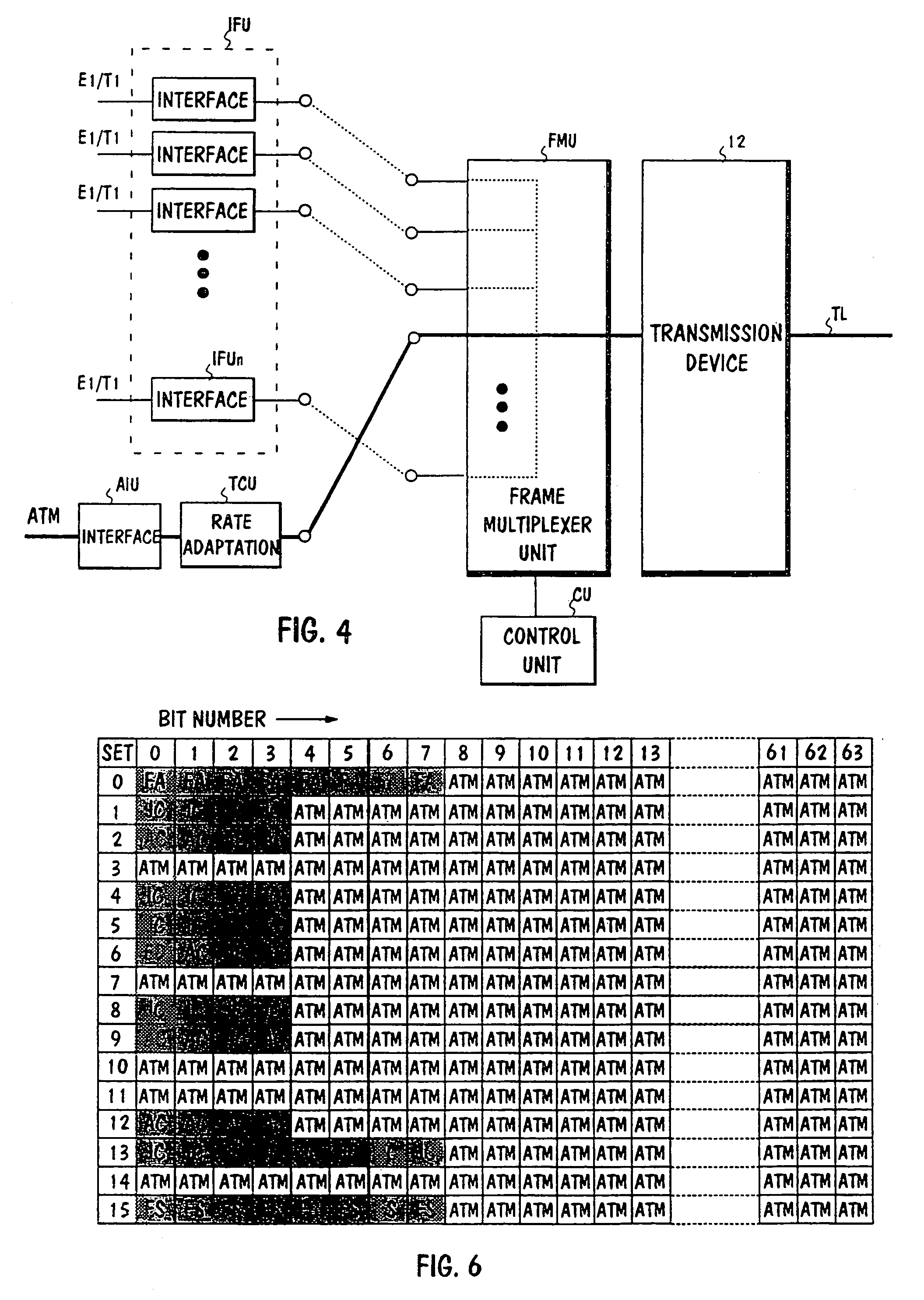 Multiplexing in a PDH telecommunications network