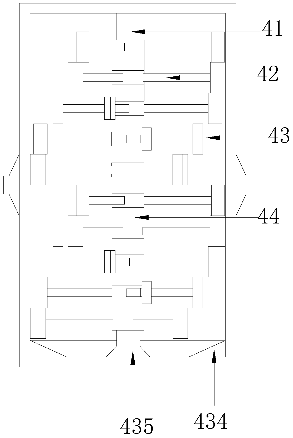 Double-cylinder magnetite fine powder grade improving machine based on centrifugal force