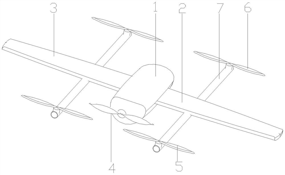 Composite wing unmanned aerial vehicle and pneumatic balance method