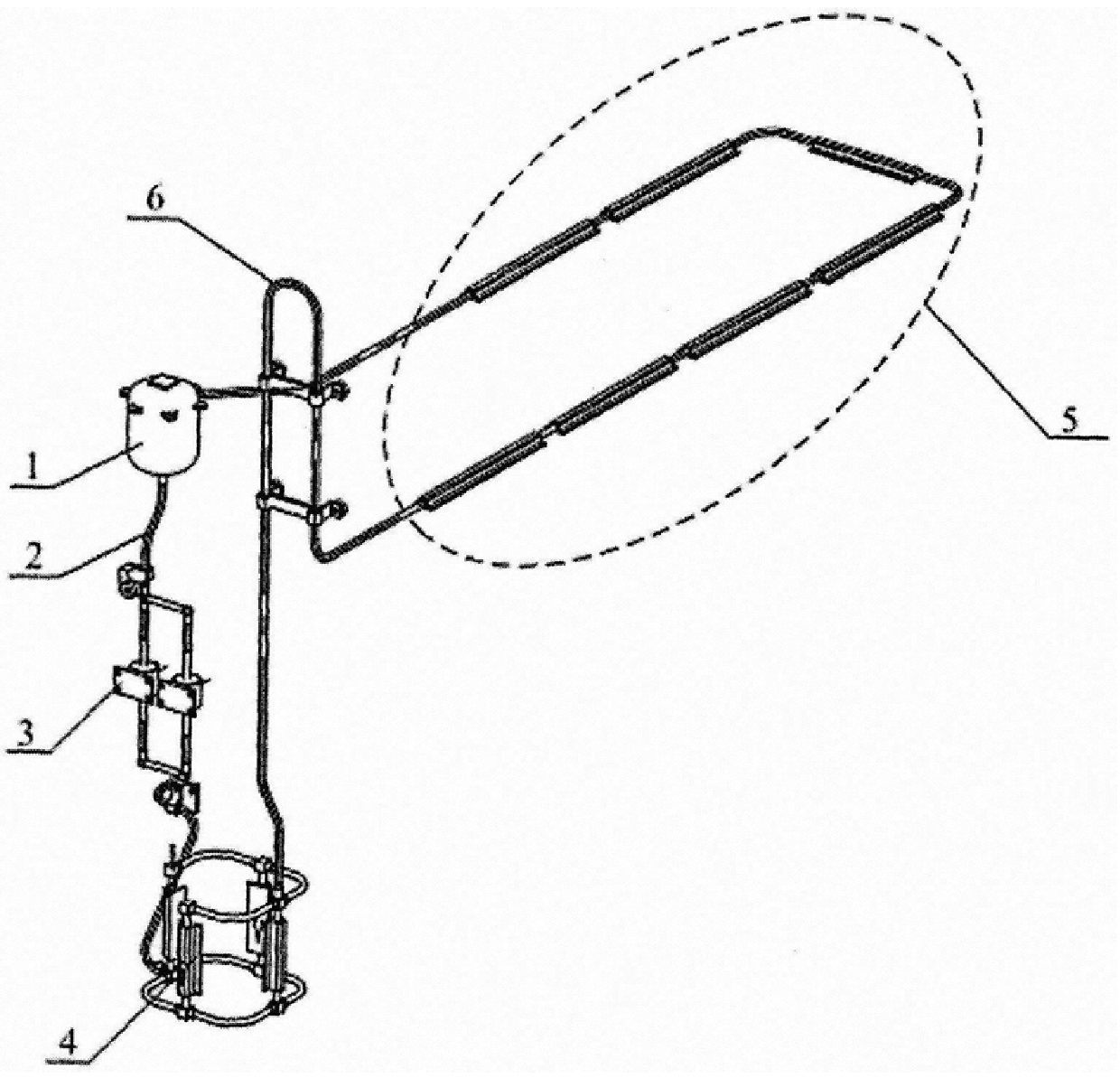 A ground simulation method of two-phase fluid circuit for patrol