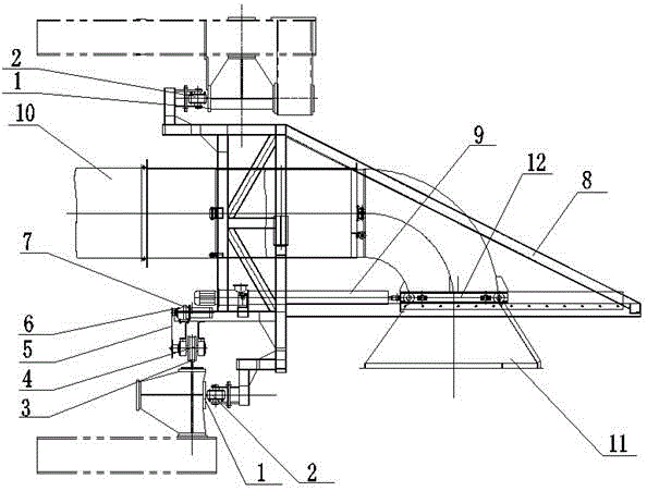 Smoke dust collection device for intermediate frequency furnace