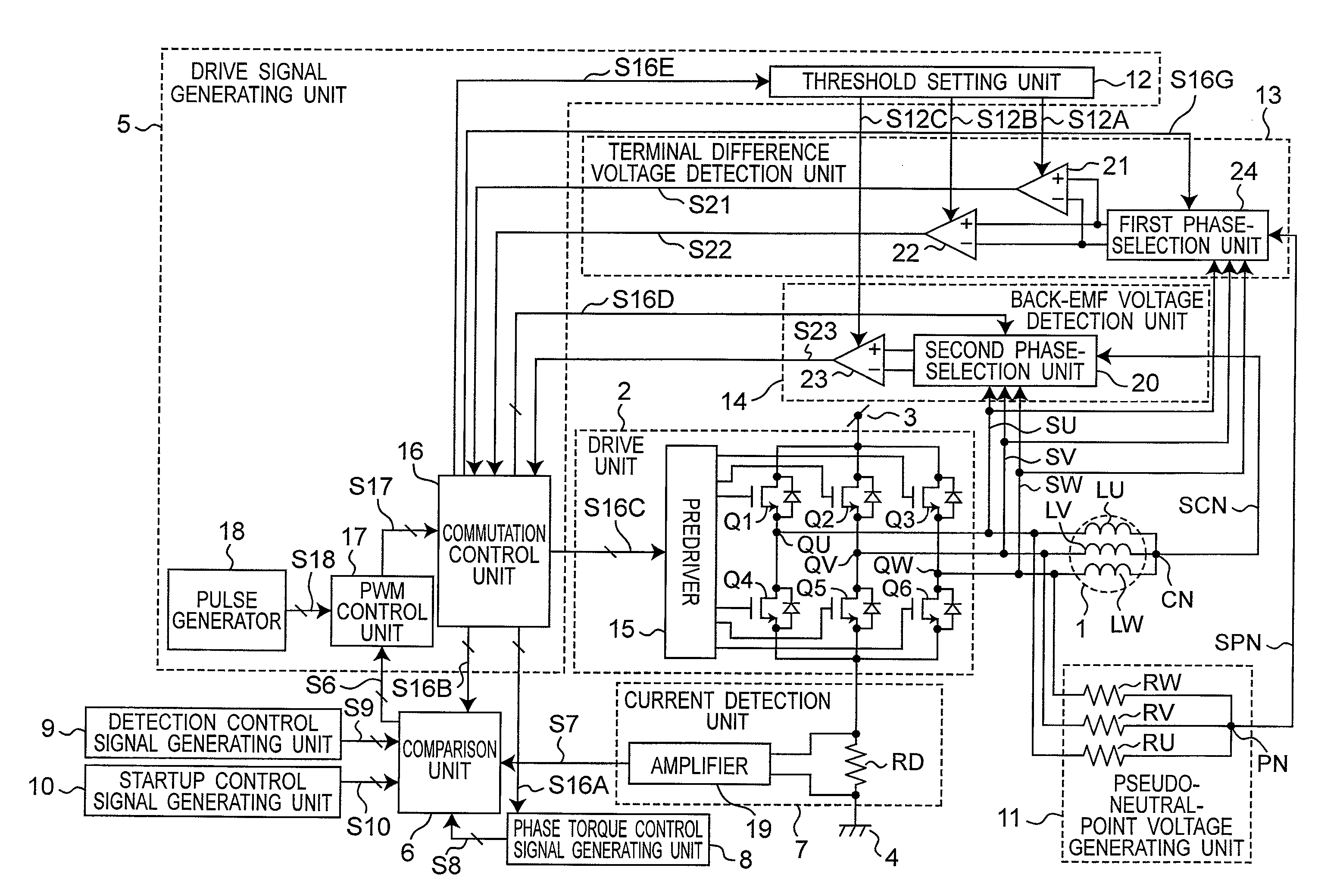 Motor drive device and motor drive method