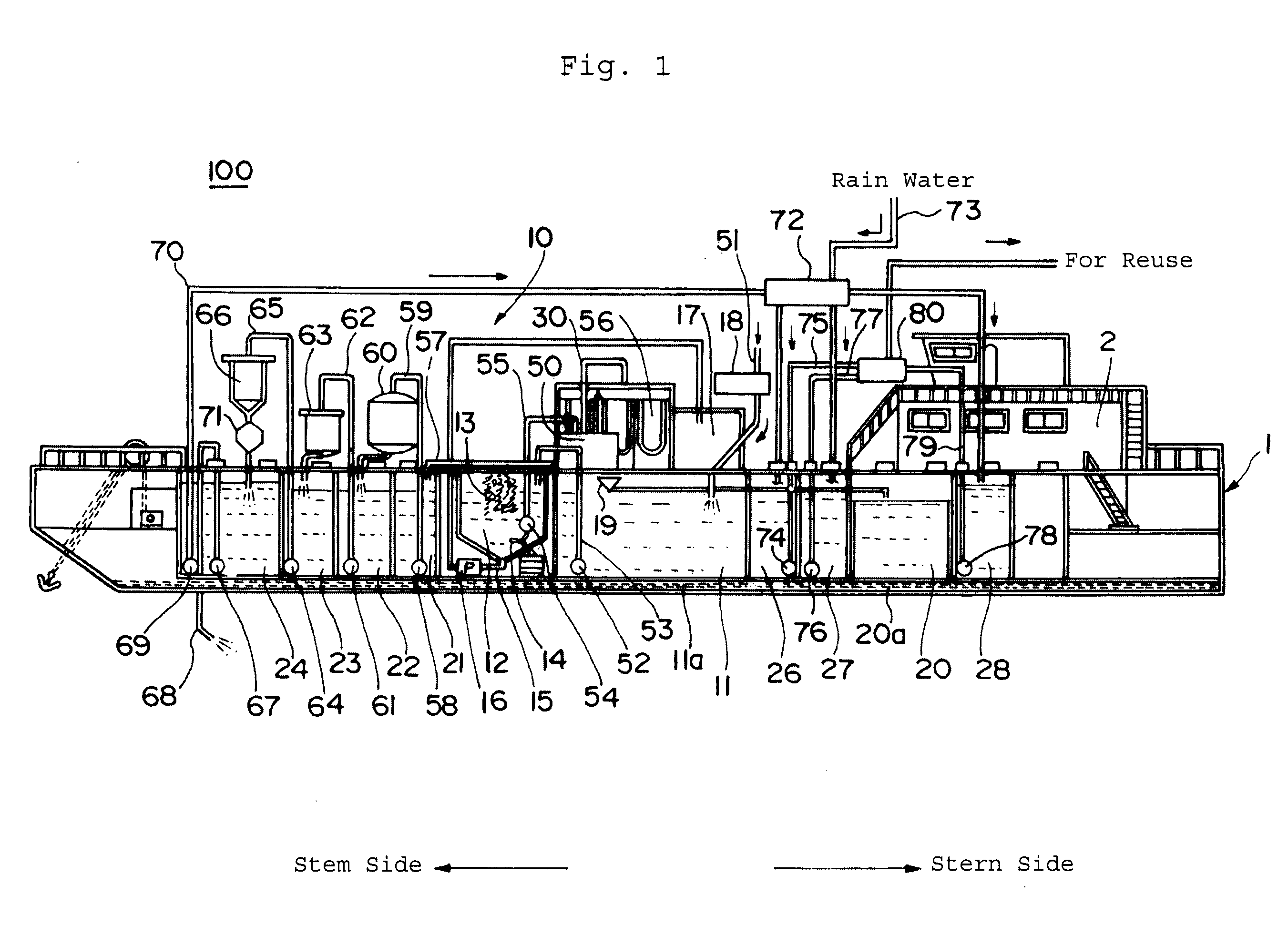 Wastewater treatment ship