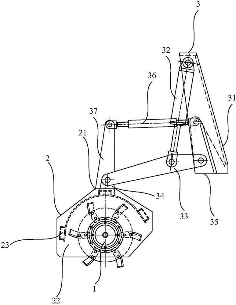 Pineapple leaf pulverizing device and pineapple leaf pulverizer