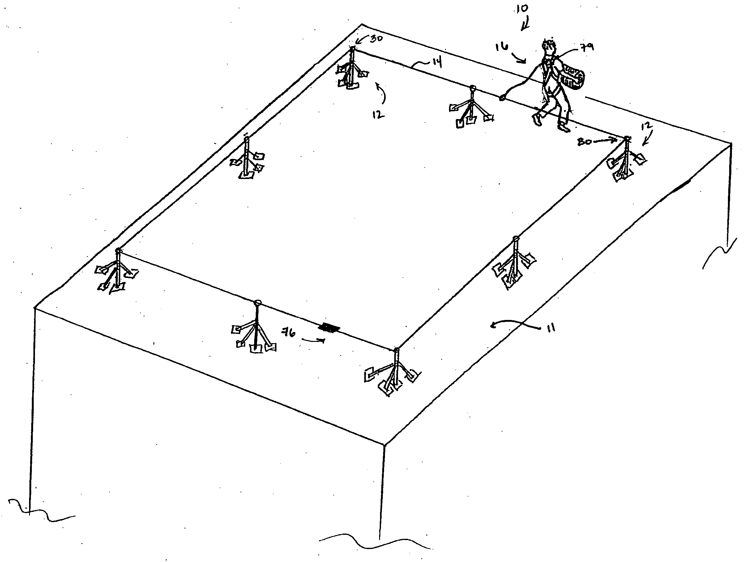 Roofing safety cable system and method