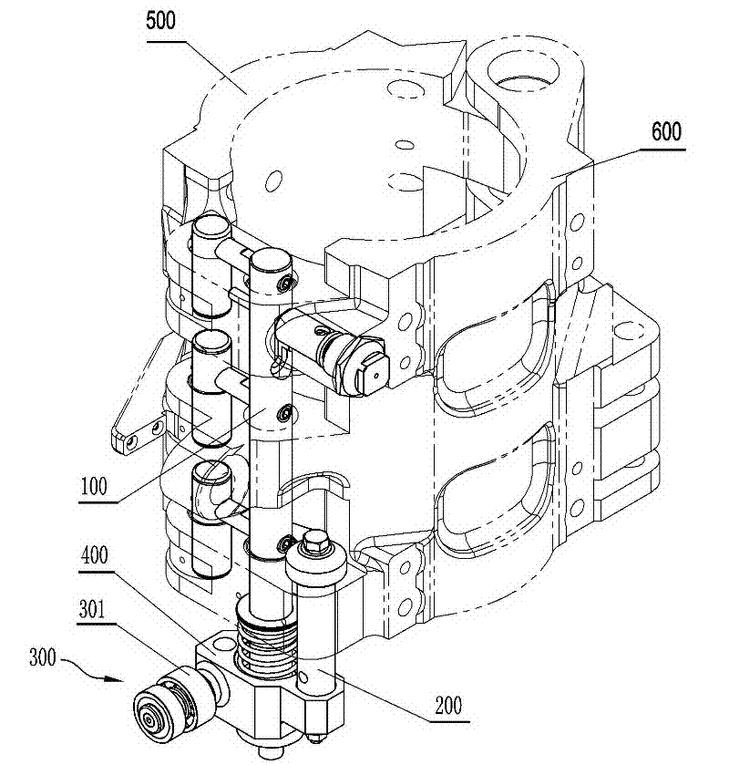 Mold locking shaft assembly lifting and shifting device