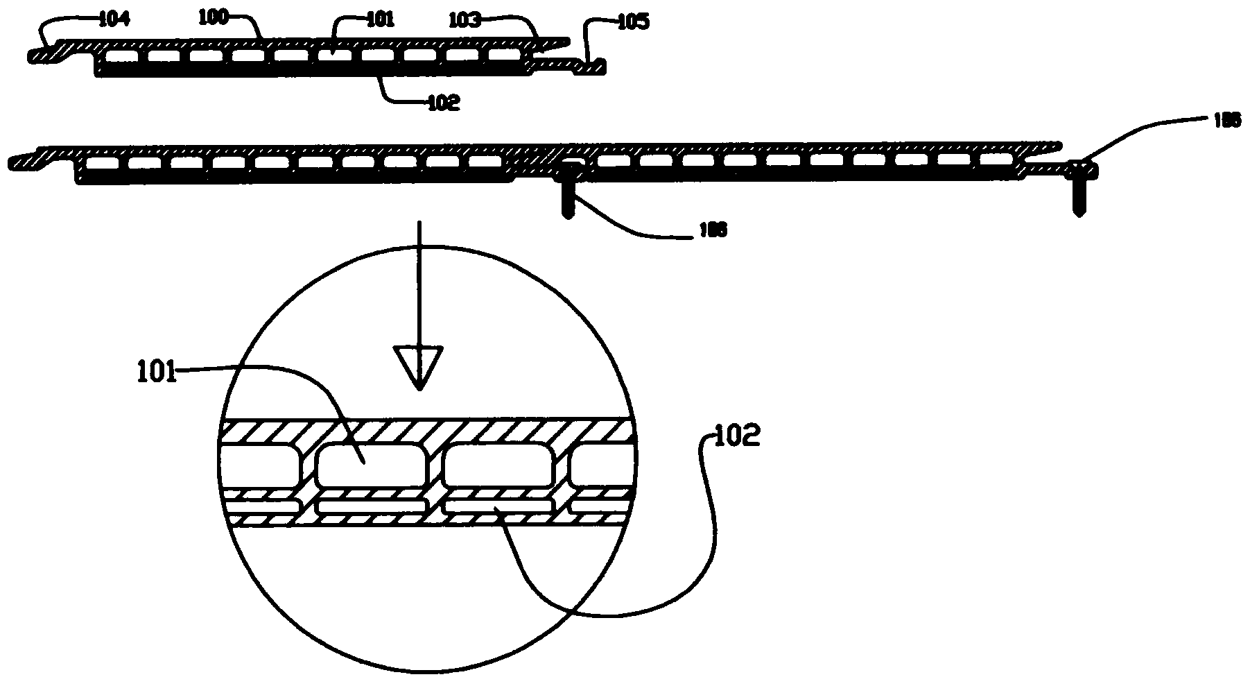 Air pocket-type hot-water flooring panel