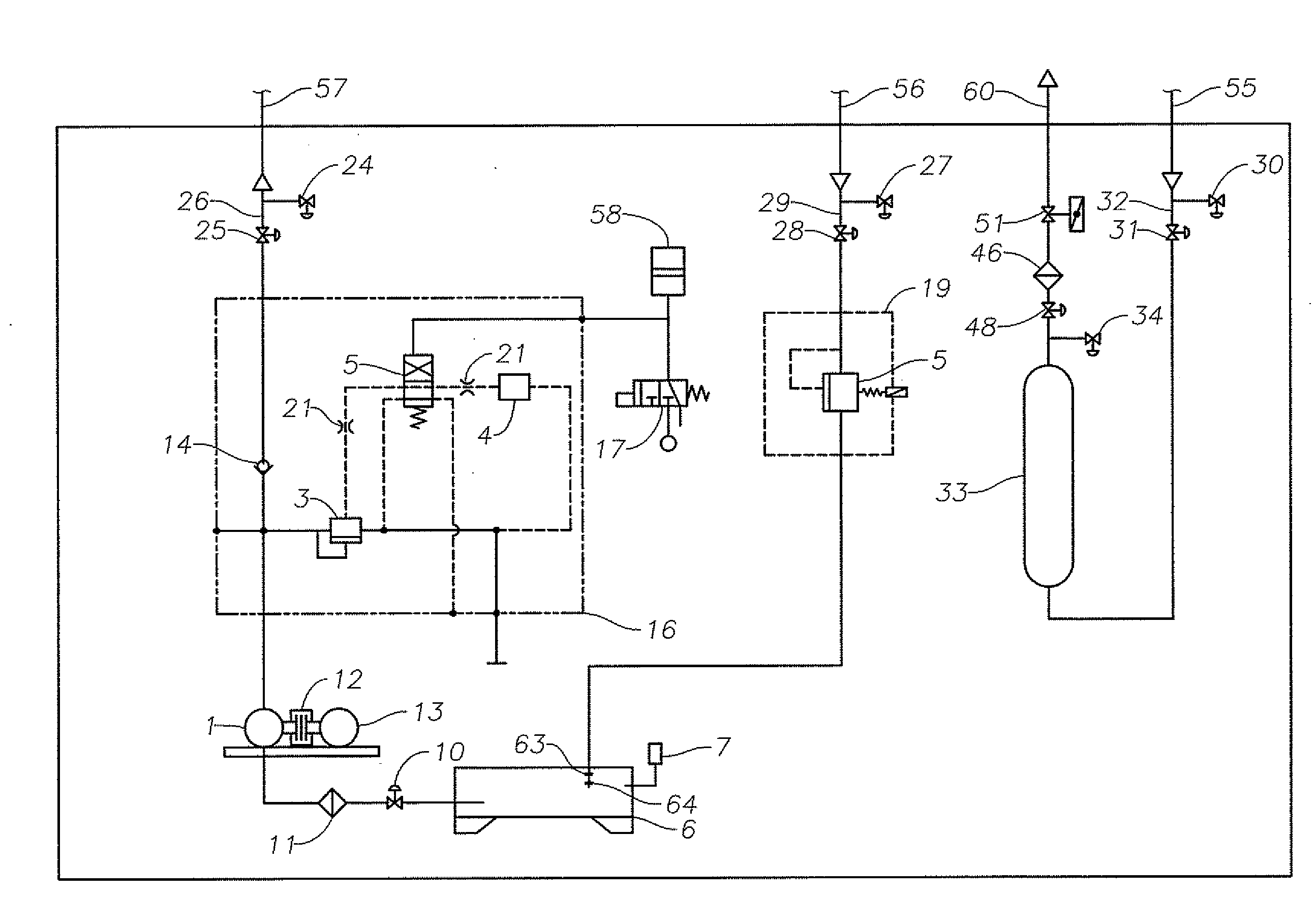 System for Charging and Purging a Compressed Gas Cylinder