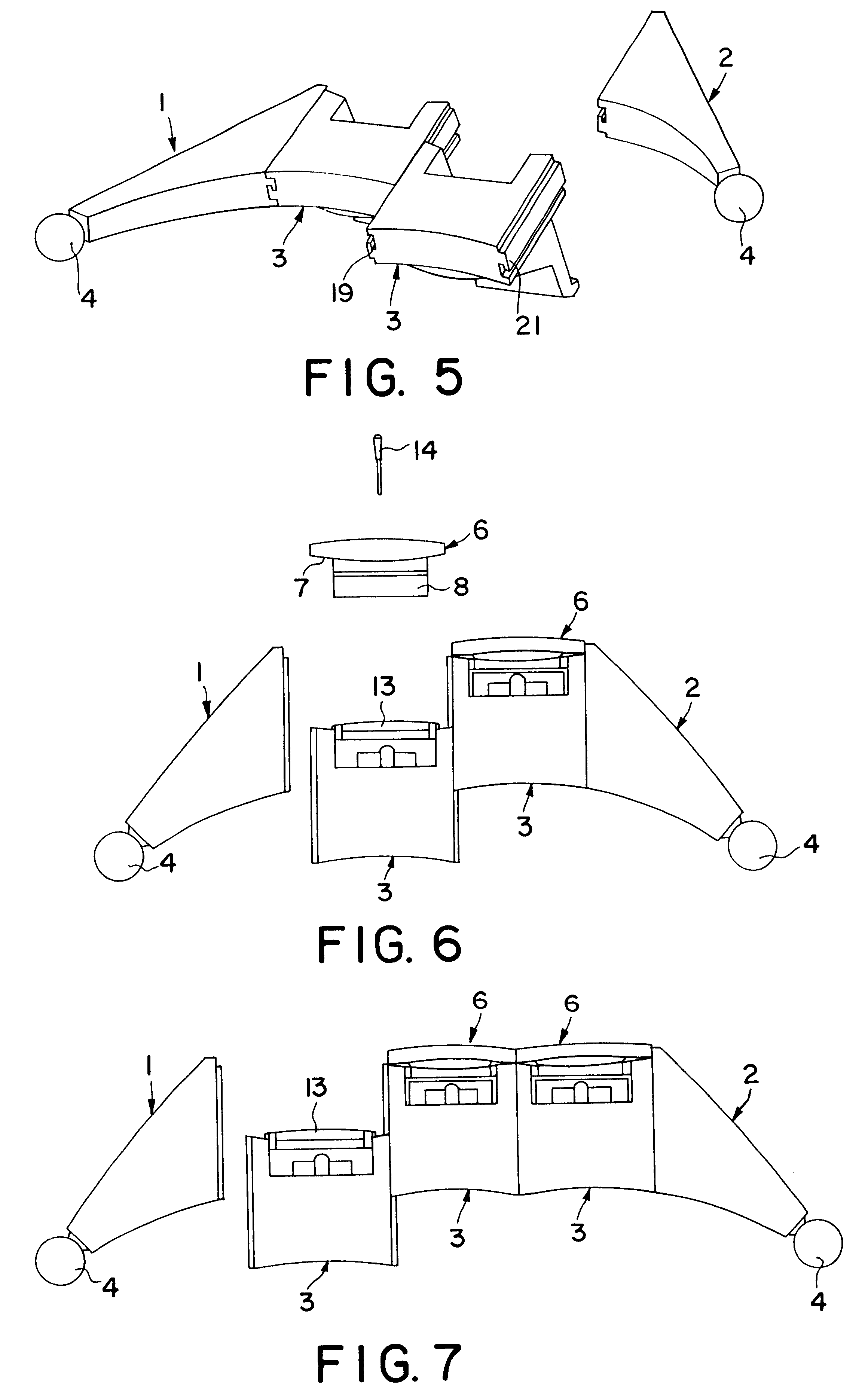 Supporting stand for swivel elements