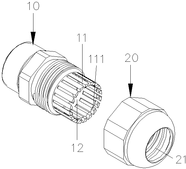 Tail structure of dry-type expansion mold