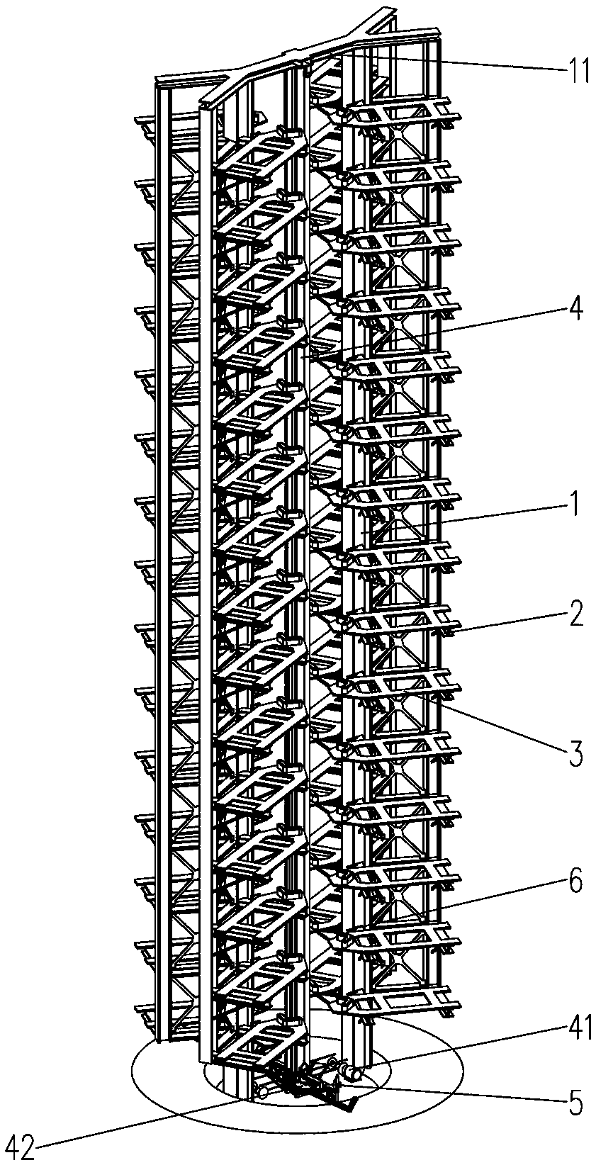 A three-dimensional parking lot and its control system