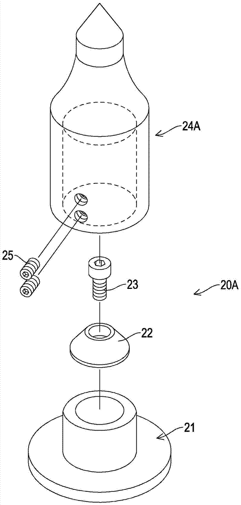 The thimble device with the head can be automatically swung