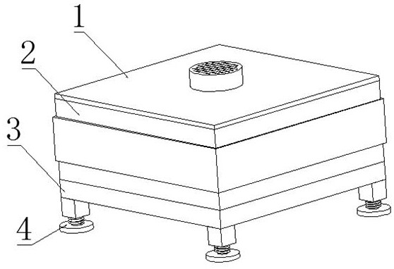 Electromechanical equipment noise reduction base convenient to use indoors