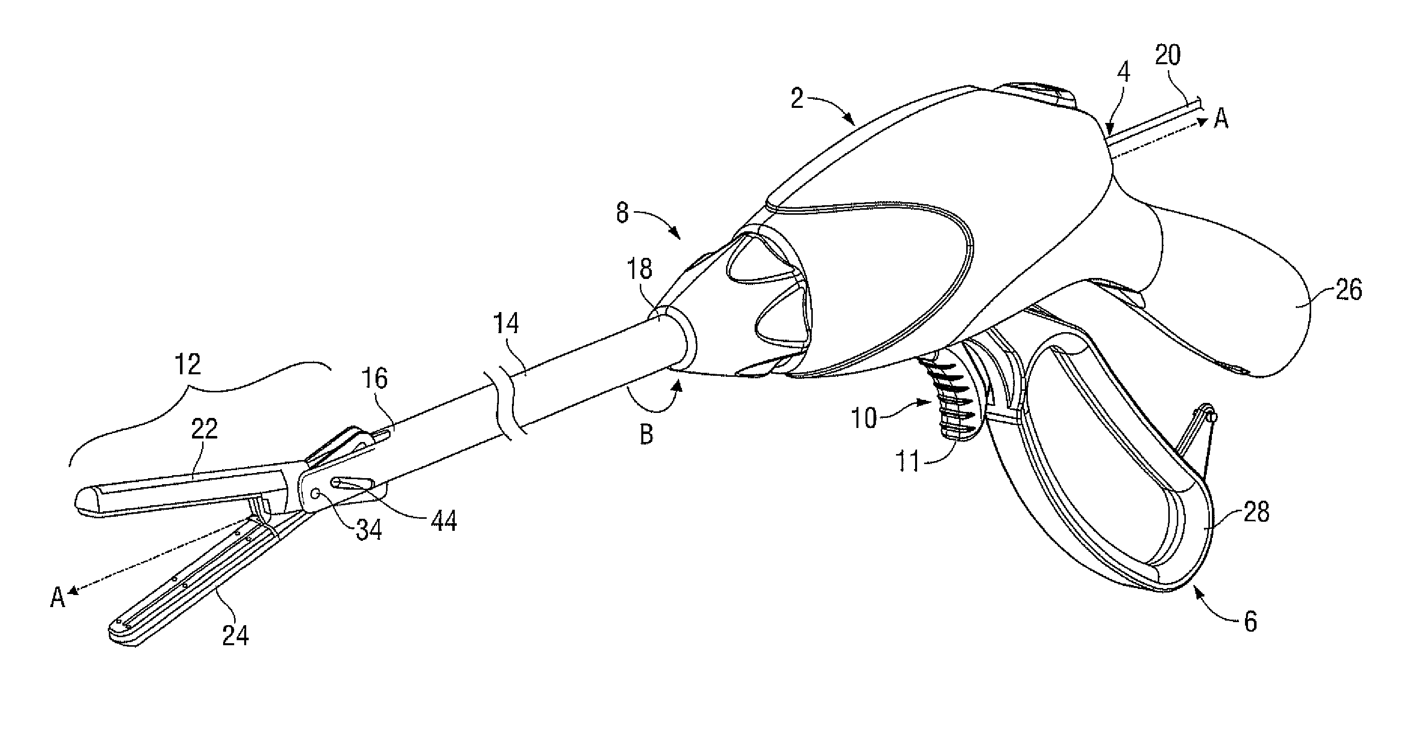 Electrosurgical instrument with a knife blade lockout mechanism