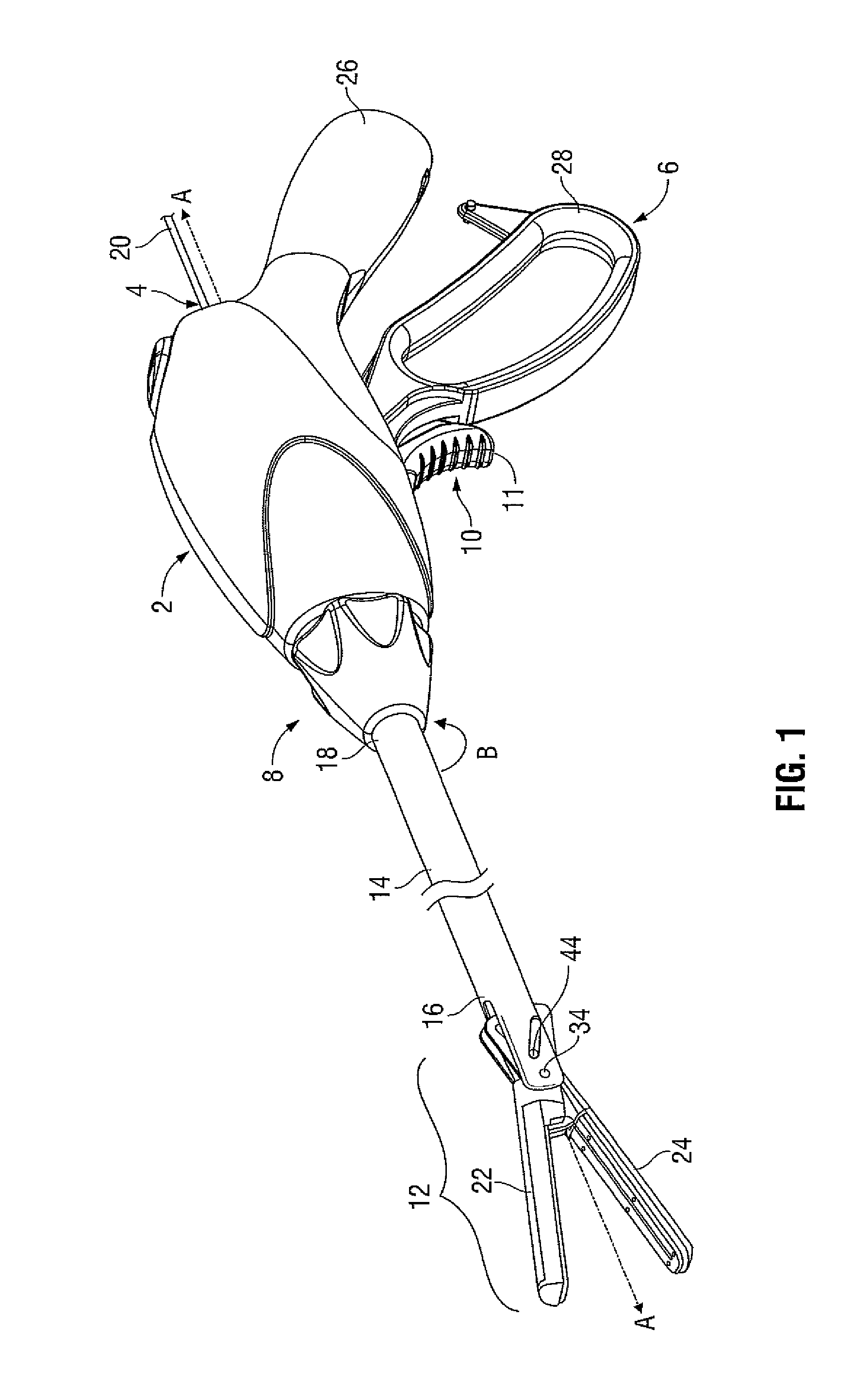 Electrosurgical instrument with a knife blade lockout mechanism