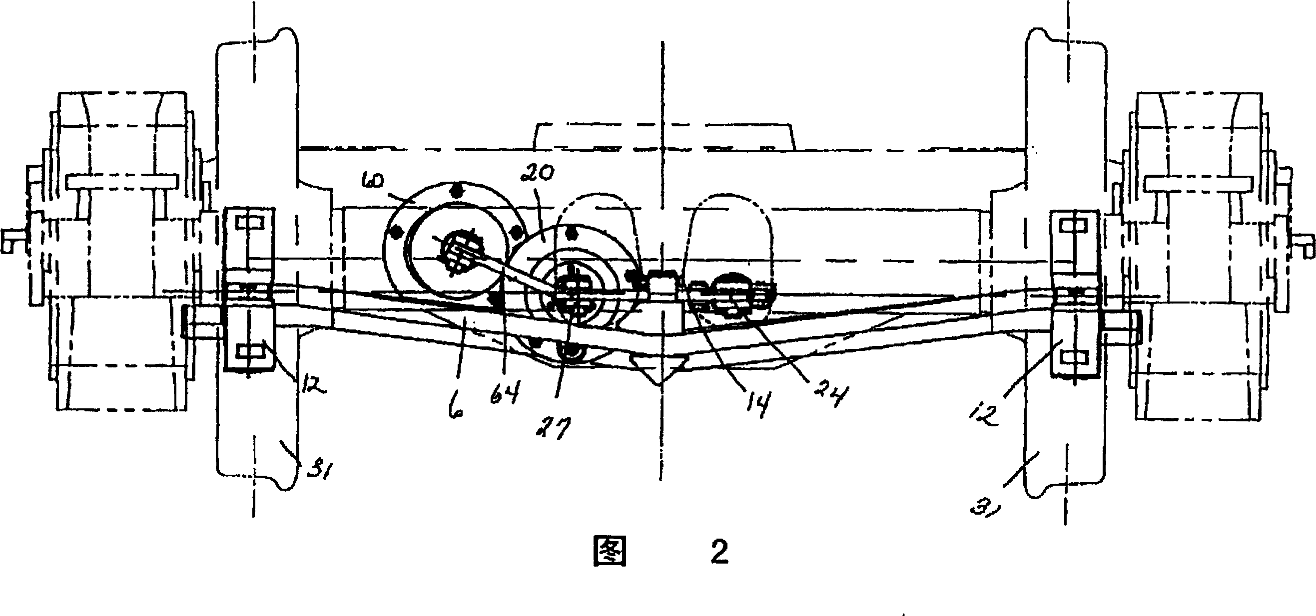 Car stopping brake member of applied spring