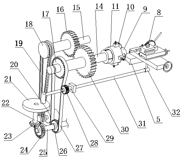 Shaft sleeve oil groove machining lathe