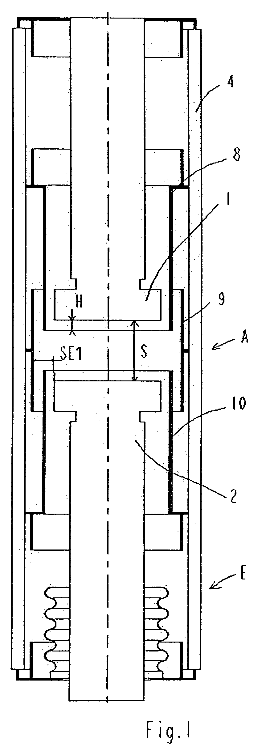 Vacuum cartridge for an electrical protection apparatus such as a switch or a circuit breaker