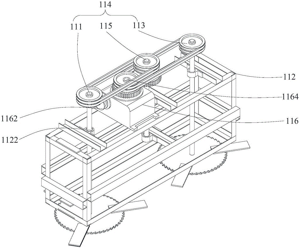 Land leveling device and land leveler