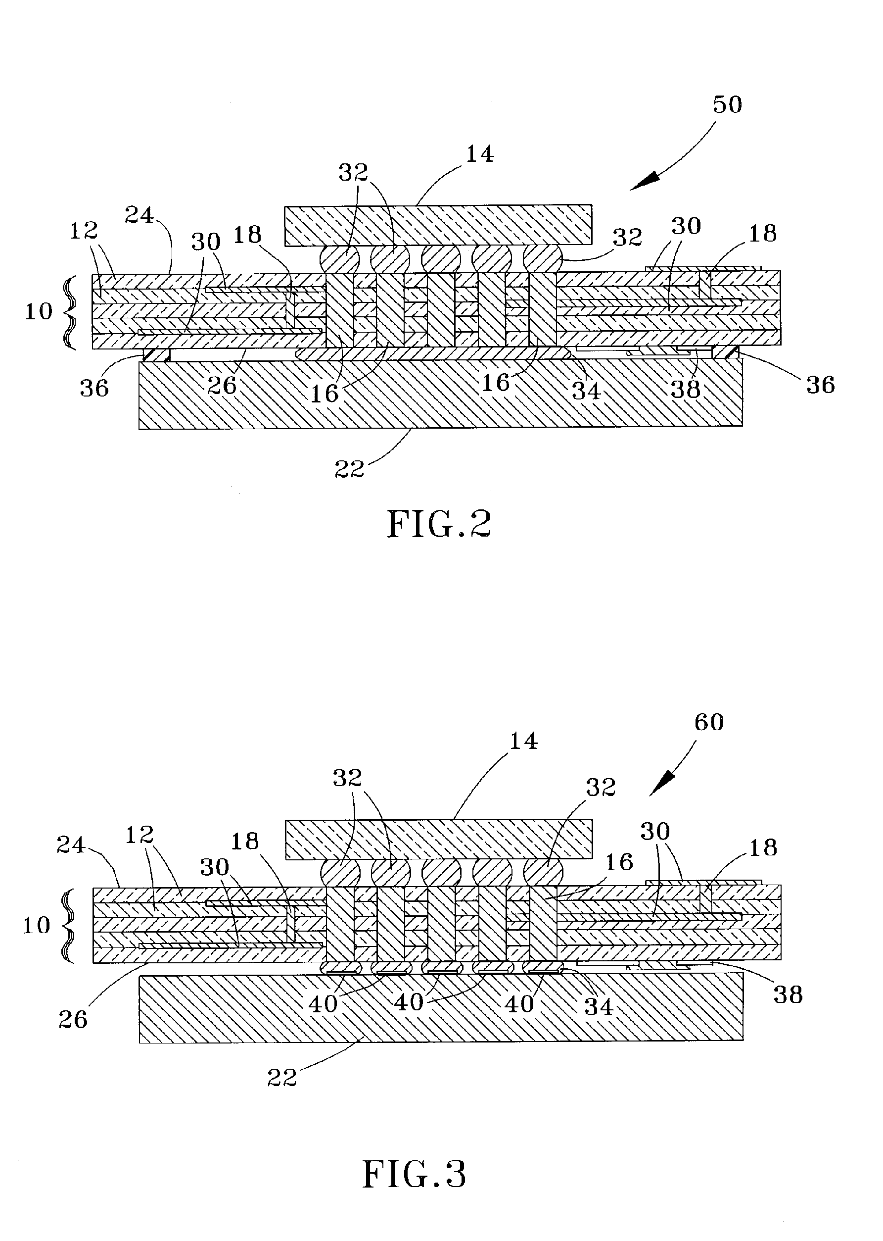 Thermal management of surface-mount circuit devices on laminate ceramic substrate