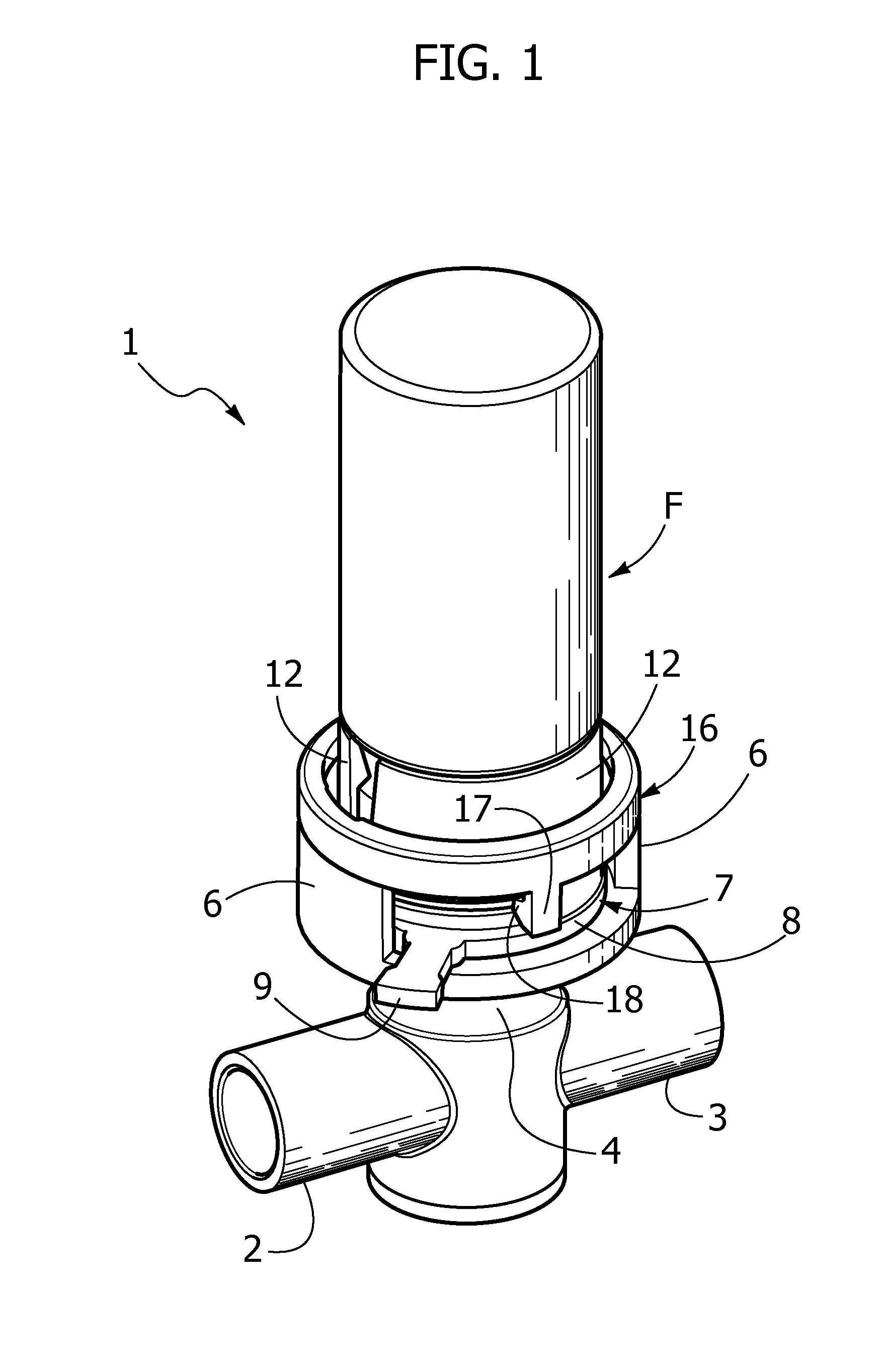 Device for the controlled supply of a liquid to a medical flow line