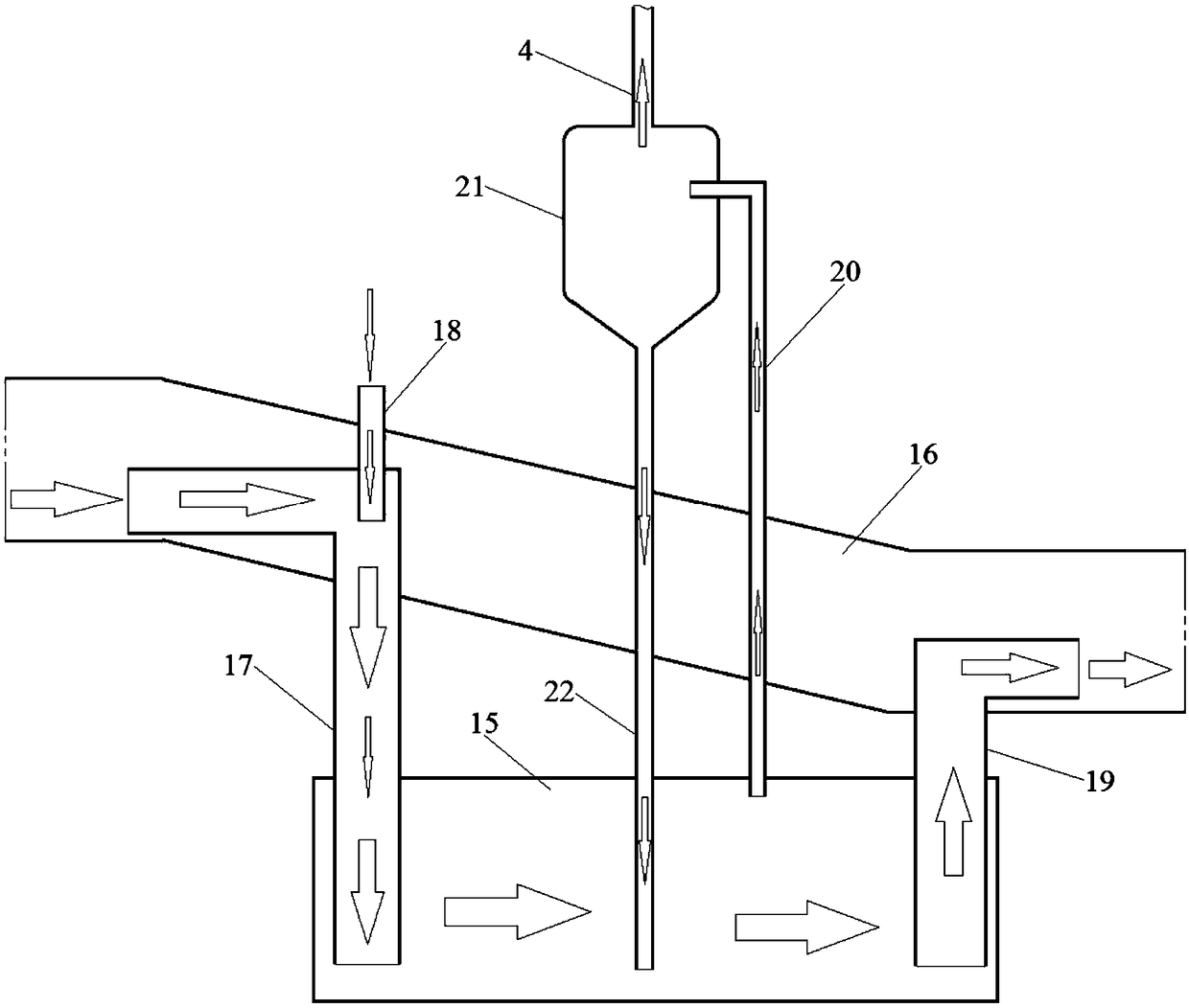 Negative pressure sewage ecological treatment tank