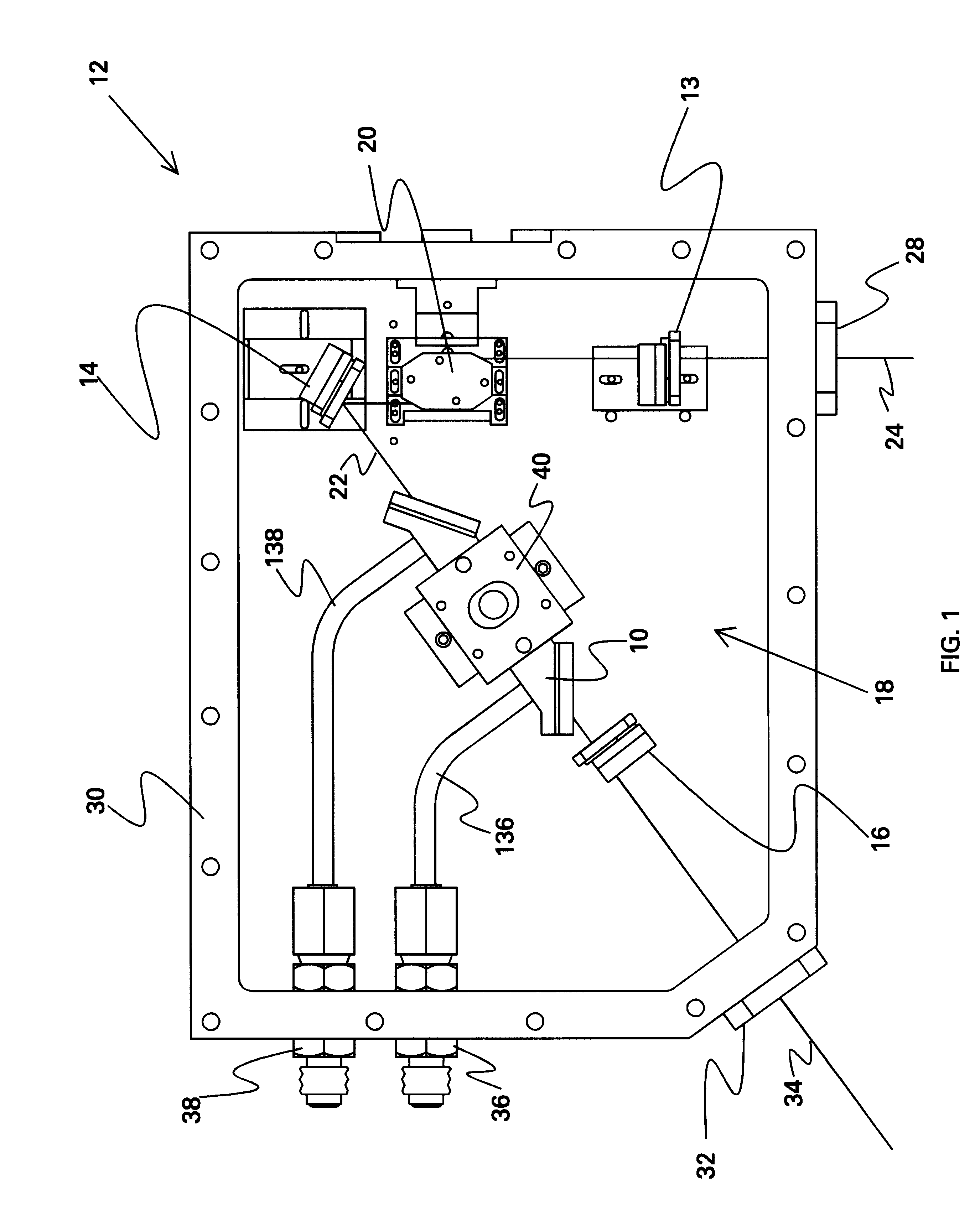 Gas cell for detection of trace gases via intracavity laser spectroscopy