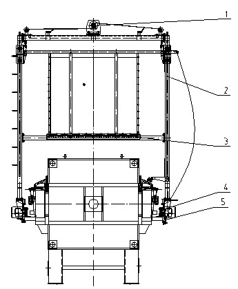 Large filter-press cloth-washing mechanism and travel brake cleaning method